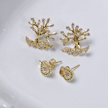 NSFB039 Brinco Multifuncional Árvore de Zircônia Com Circulo